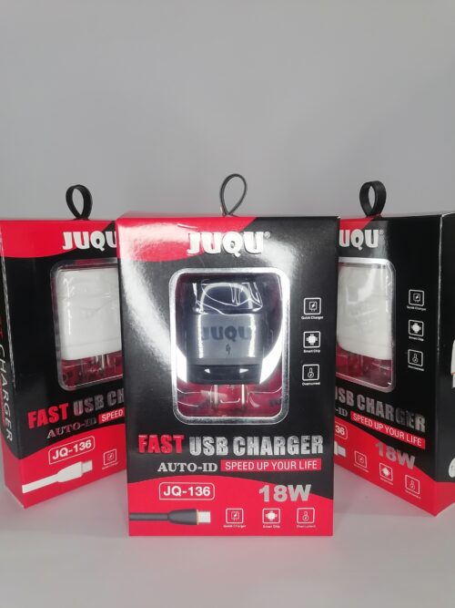 CARGADOR CARGA RAPIDA JUQU DE 18W TIPO C