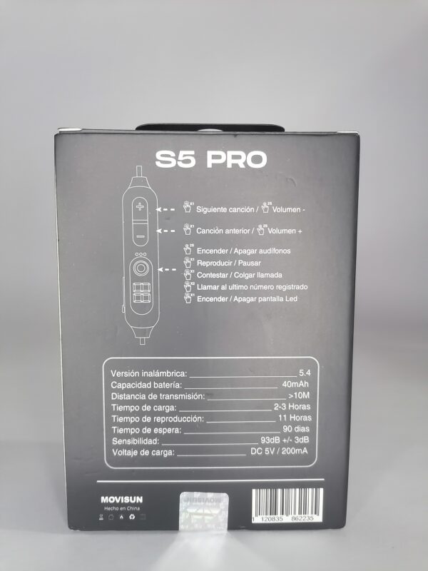 AUDIFONOS BLUETOOTH S5 PRO MOVISUN