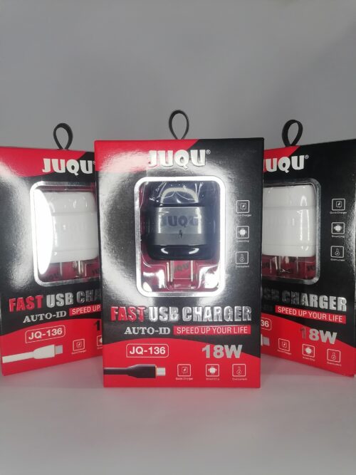 CARGADOR CARGA RAPIDA JUQU DE 18W TIPO V8
